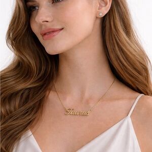 Claire’s Taurus Zodiac Necklace & Rhinestone Stud Earrings Set – NWT